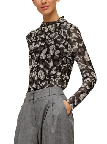 s.Oliver Longsleeve in Schwarz/ Weiß