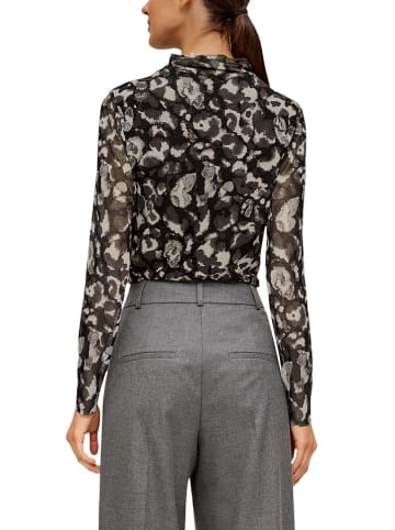 s.Oliver Longsleeve zwart/wit