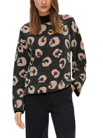 s.Oliver Pullover in Anthrazit/ Beige