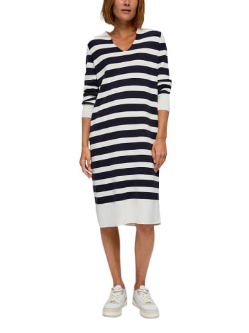 s.Oliver Strickkleid in Schwarz/ Weiß