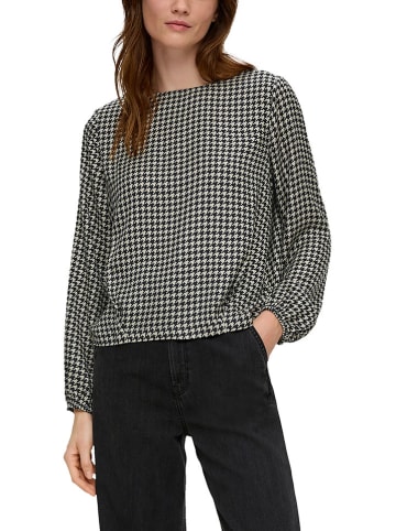 s.Oliver Bluse in Schwarz/ Weiß