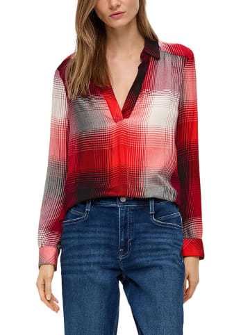 s.Oliver Bluse in Weiß/ Rot/ Schwarz