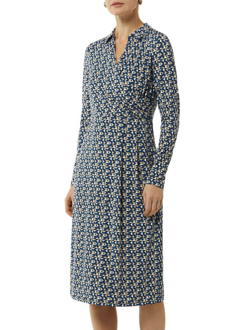 s.Oliver Kleid in Schwarz/ Blau/ Beige