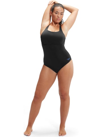 Speedo Badeanzug in Blau/ Schwarz