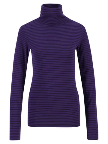 FYNCH-HATTON Rollkragenpullover in Pflaume/ Schwarz