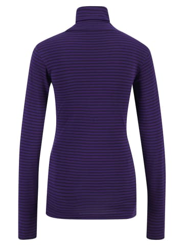 FYNCH-HATTON Rollkragenpullover in Pflaume/ Schwarz