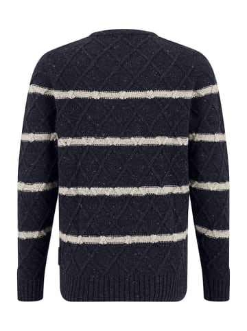 FYNCH-HATTON Pullover in Dunkelblau/ Creme