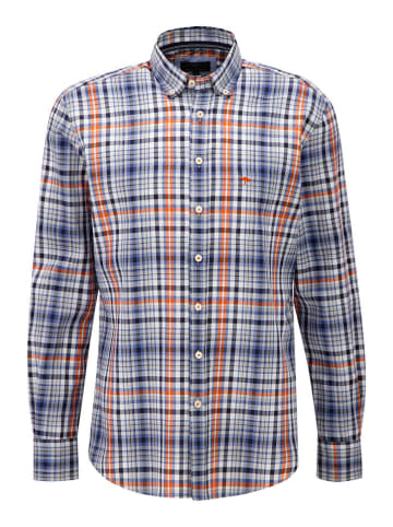 FYNCH-HATTON Hemd in Blau/ Orange