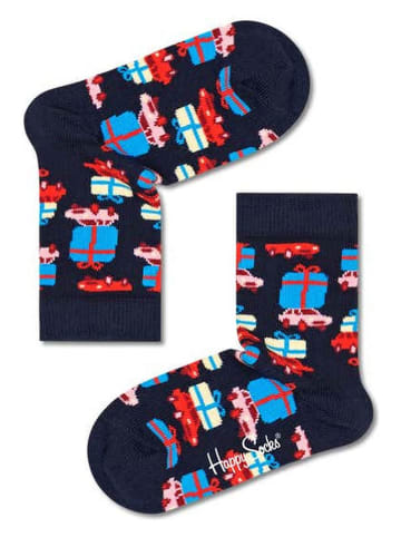 Happy Socks Skarpety "Holiday shopping" w kolorze granatowym ze wzorem