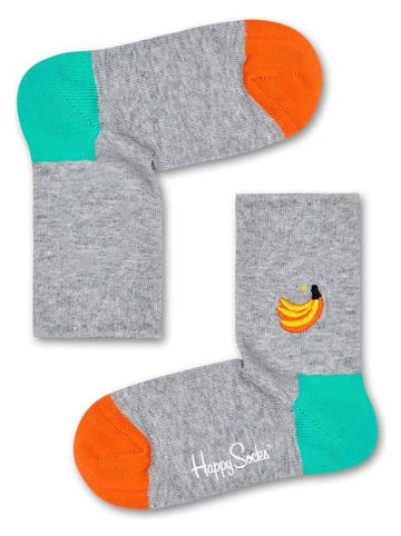 Happy Socks Skarpety "Banana" w kolorze szarym ze wzorem