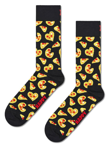 Happy Socks 2-delige set: sokken "Pizza" rood/zwart/geel