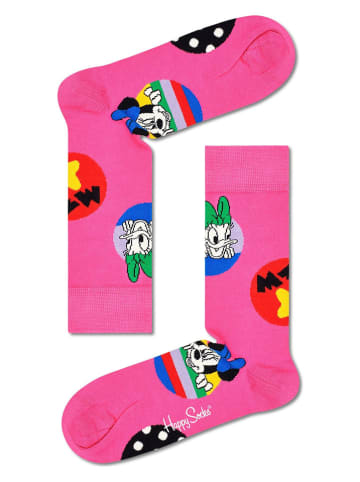 Happy Socks Skarpety (2 pary) "Daisy & Minnie dot" w kolorze różowym