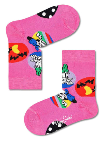 Happy Socks Skarpety (2 pary) "Daisy & Minnie dot" w kolorze różowym