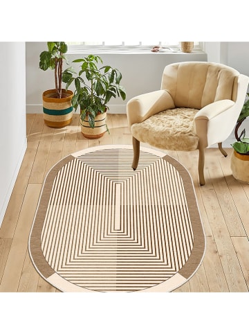 CARPET DIEM Kurzflor-Teppich in Beige/ Hellbraun
