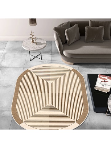 CARPET DIEM Kurzflor-Teppich in Beige/ Hellbraun