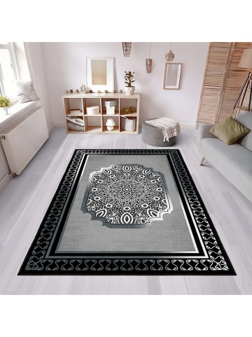 CARPET DIEM Laagpolig tapijt grijs/zwart/zilverkleurig