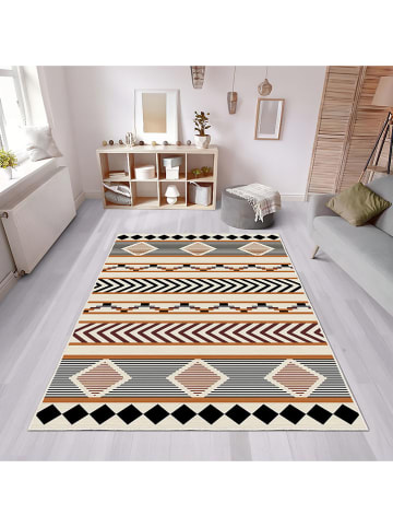 CARPET DIEM Dywan w kolorze kremowo-jasnobrązowo-czarnym