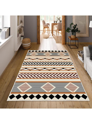 CARPET DIEM Laagpolig tapijt crème/lichtbruin/zwart