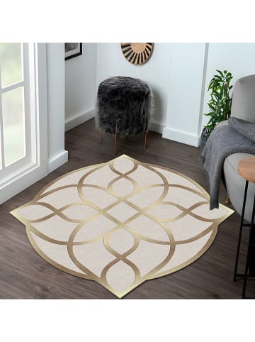 CARPET DIEM Laagpolig tapijt beige/goudkleurig