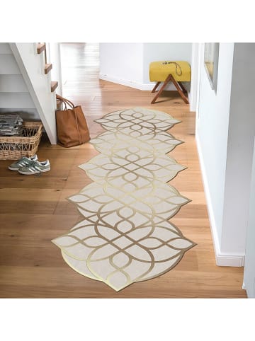 CARPET DIEM Kurzflor-Teppich in Beige/ Gold