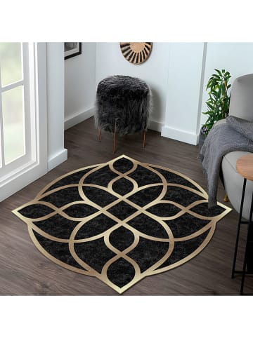 CARPET DIEM Laagpolig tapijt zwart/goudkleurig