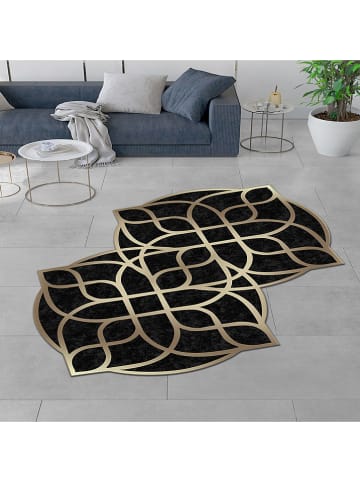 CARPET DIEM Dywan w kolorze złoto-czarnym