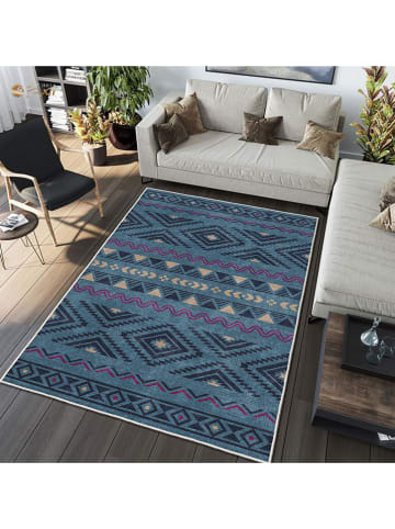 CARPET DIEM Laagpolig tapijt blauw