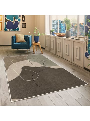 CARPET DIEM Laagpolig tapijt bruin/beige/groen