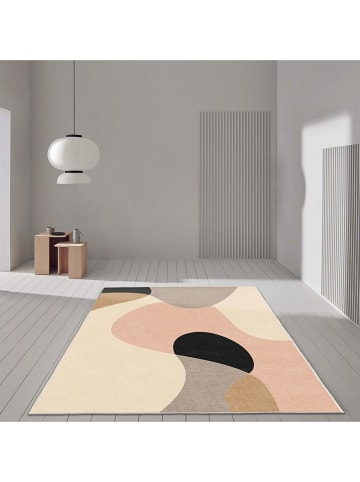 CARPET DIEM Dywan w kolorze beżowo-jasnoróżowo-szarym