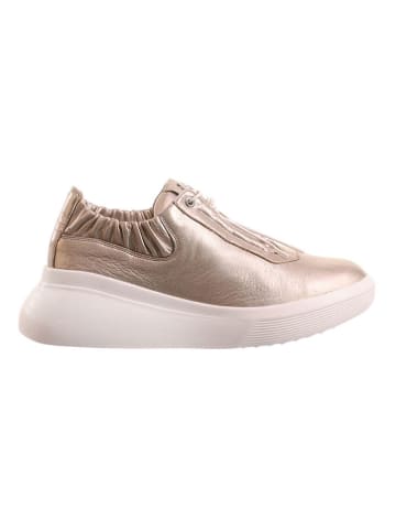 Högl Skórzane sneakersy "Bobby" w kolorze złotym