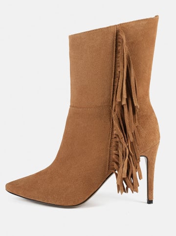 loft37 Leder-Stiefeletten "Good Vibrations" in Hellbraun
