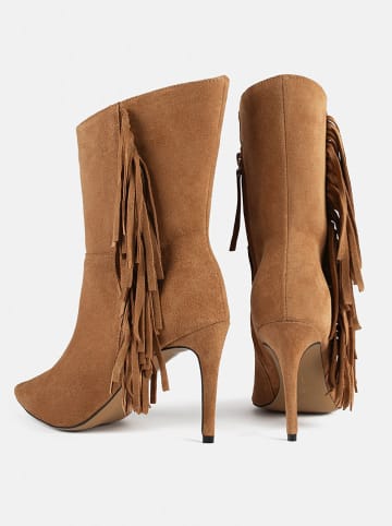 loft37 Leder-Stiefeletten "Good Vibrations" in Hellbraun