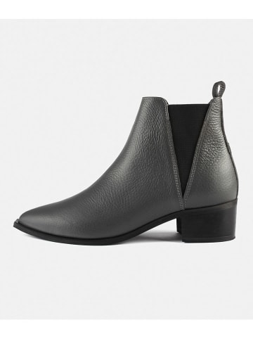 loft37 Leder-Chelsea-Boots "Northern Star" in Grau