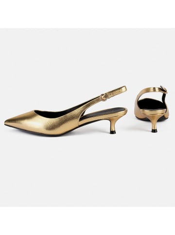 loft37 Leder-Slingpumps "Elegance Essence" in Gold