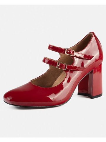 loft37 Leder-Spangenpumps "Feel This Way" in Rot