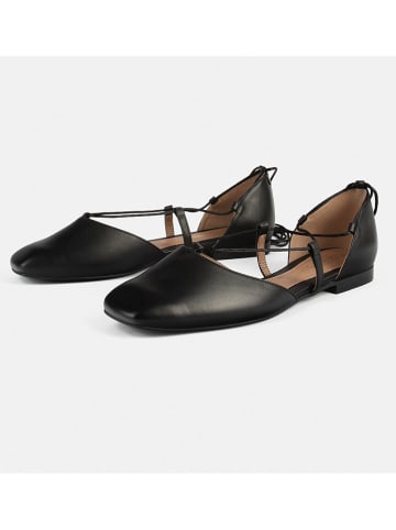 loft37 Leren ballerina's "Bye Bye" zwart