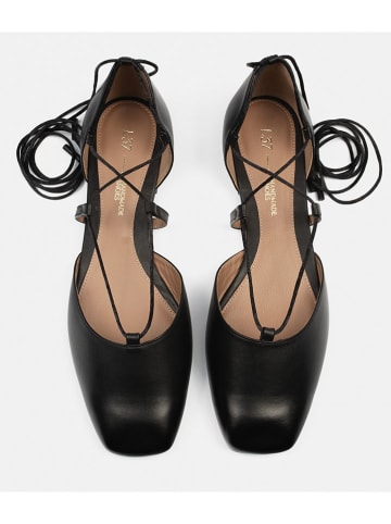 loft37 Leren ballerina's "Bye Bye" zwart