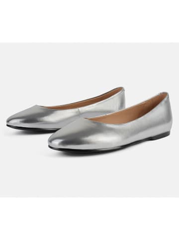 loft37 Leren ballerina's "Baby Come On" zilverkleurig