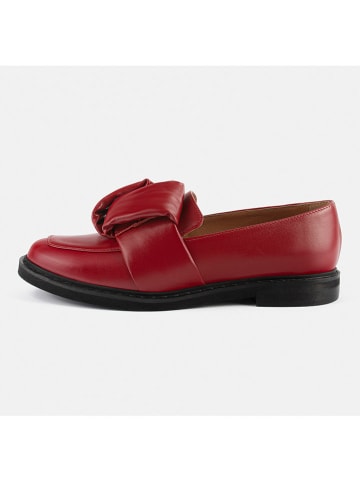 loft37 Leren instappers "Cross The Line" rood