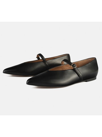 loft37 Leder-Spangenballerinas "Different Part" in Schwarz