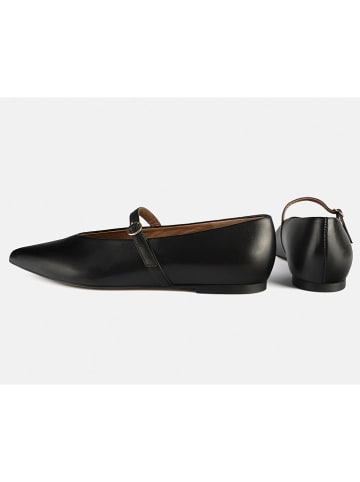 loft37 Leder-Spangenballerinas "Different Part" in Schwarz