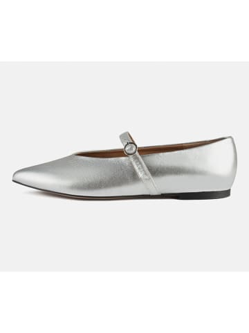 loft37 Leder-Spangenballerinas "Different Part" in Silber