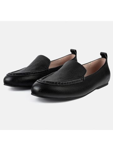 loft37 Leder-Slipper "No Escape" in Schwarz