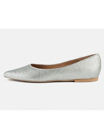 loft37 Leder-Ballerinas "Slow Motion" in Silber
