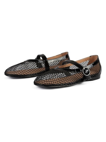 loft37 Leder-Ballerinas in Schwarz