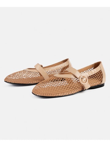loft37 Leren slingballerina's "Spend My Day" beige