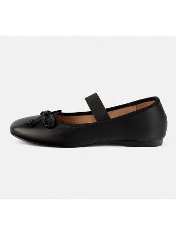 loft37 Leder-Spangenballerinas "Under Paris Sky" in Schwarz
