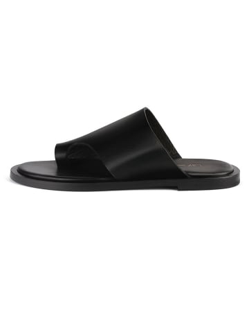 loft37 Leren slippers "Tropicana" zwart