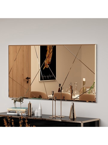 Evila Wandspiegel "Orezo" bruin - (B)120 x (H)60 cm