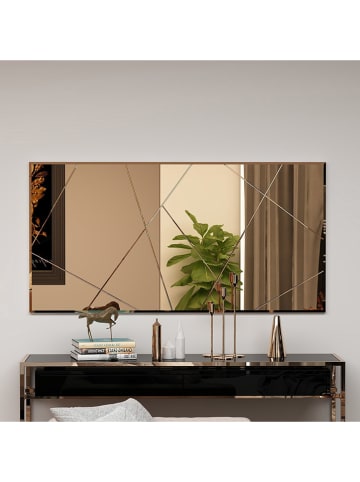 Evila Wandspiegel "Orezo" bruin - (B)120 x (H)60 cm